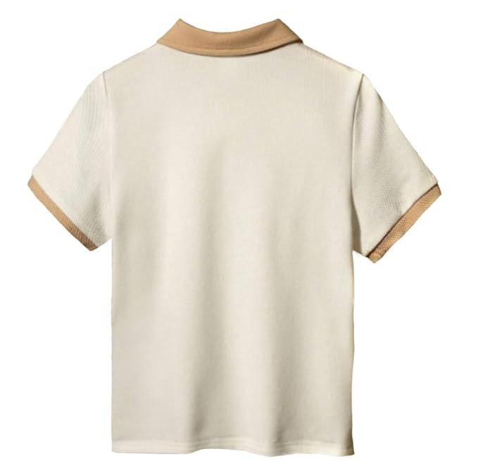 Try This Regular Fit Solid Collared with Chain Half Sleeves Classy T-Shirt for Men