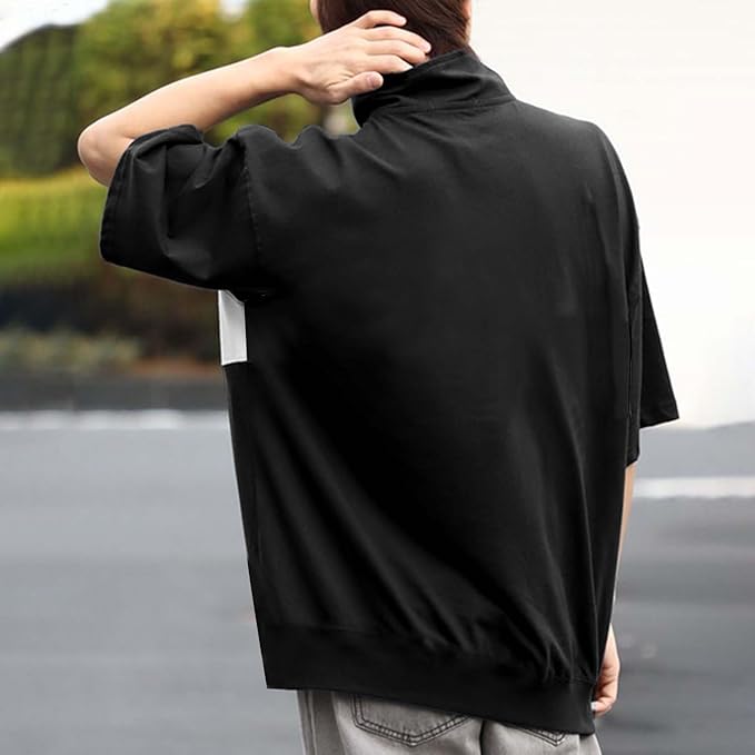 Jump Cuts || Mens || Printed || Half Zipper || Polo Neck || 3/4th Sleeve || Cotton Blend || Polo T-Shirt