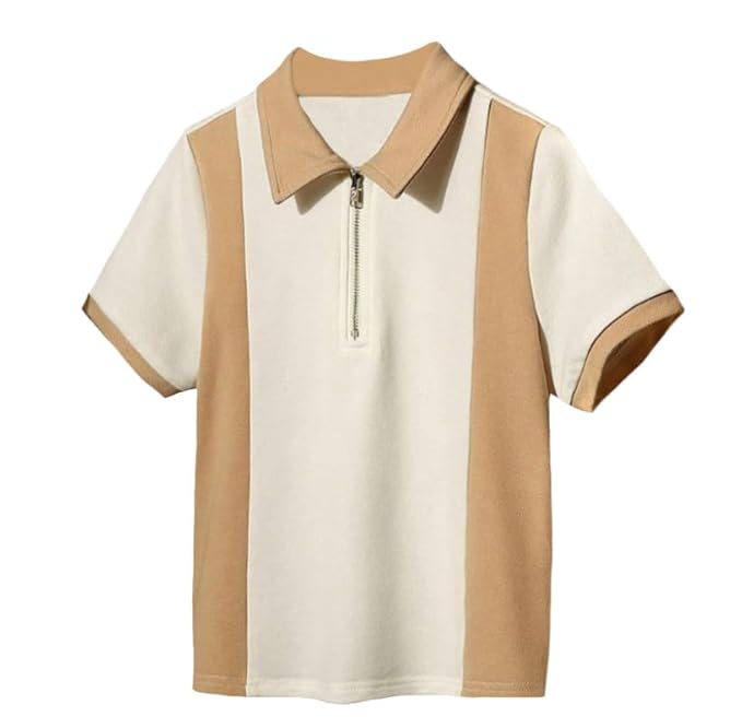 Try This Regular Fit Solid Collared with Chain Half Sleeves Classy T-Shirt for Men