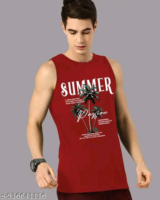 Men's Round Neck Gym Vest/Men Regular Fit Gym Vest