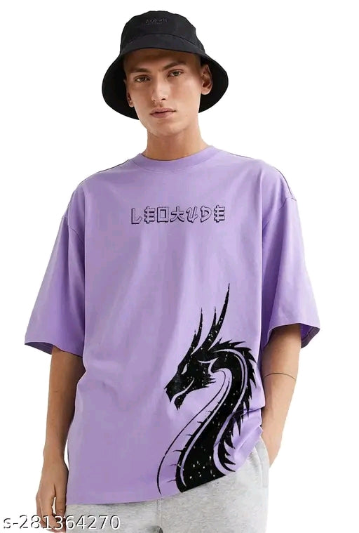 Men's Typography Round Purple Tshirts