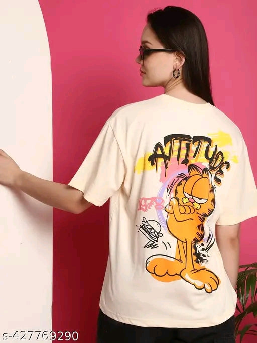 Women's Cotton Printed Oversize Tshirt
