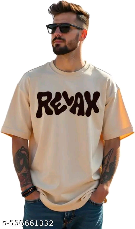 FAB FASHION STUDIO Oversized Graphic Printed Men T-shirt | Relax Banana Back Print | Casual Funky Style