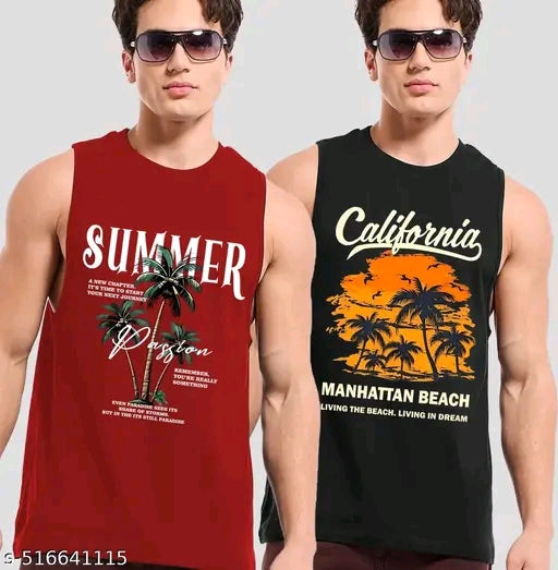 Men's Round Neck Gym Vest/Men Regular Fit Gym Vest