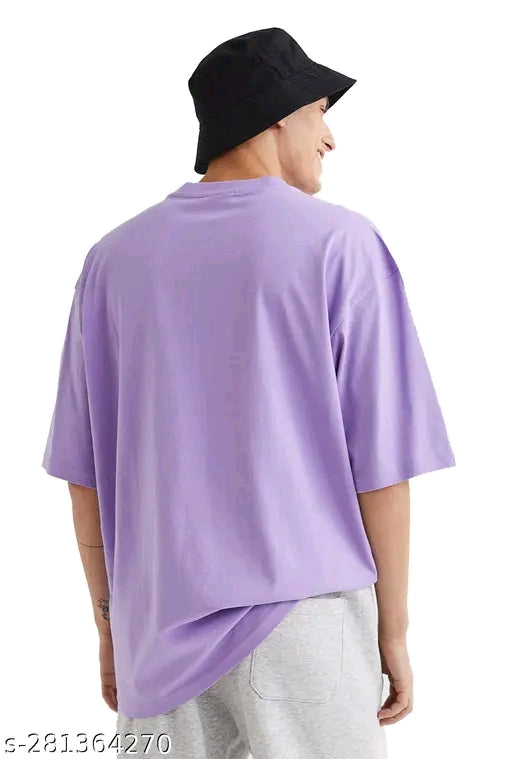 Men's Typography Round Purple Tshirts