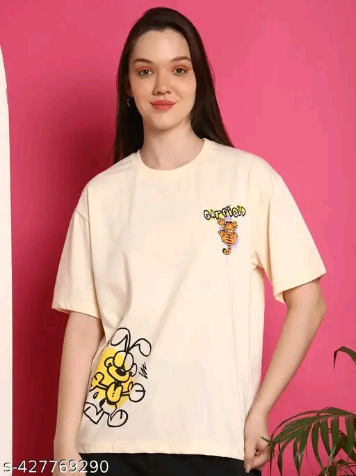 Women's Cotton Printed Oversize Tshirt