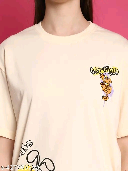 Women's Cotton Printed Oversize Tshirt