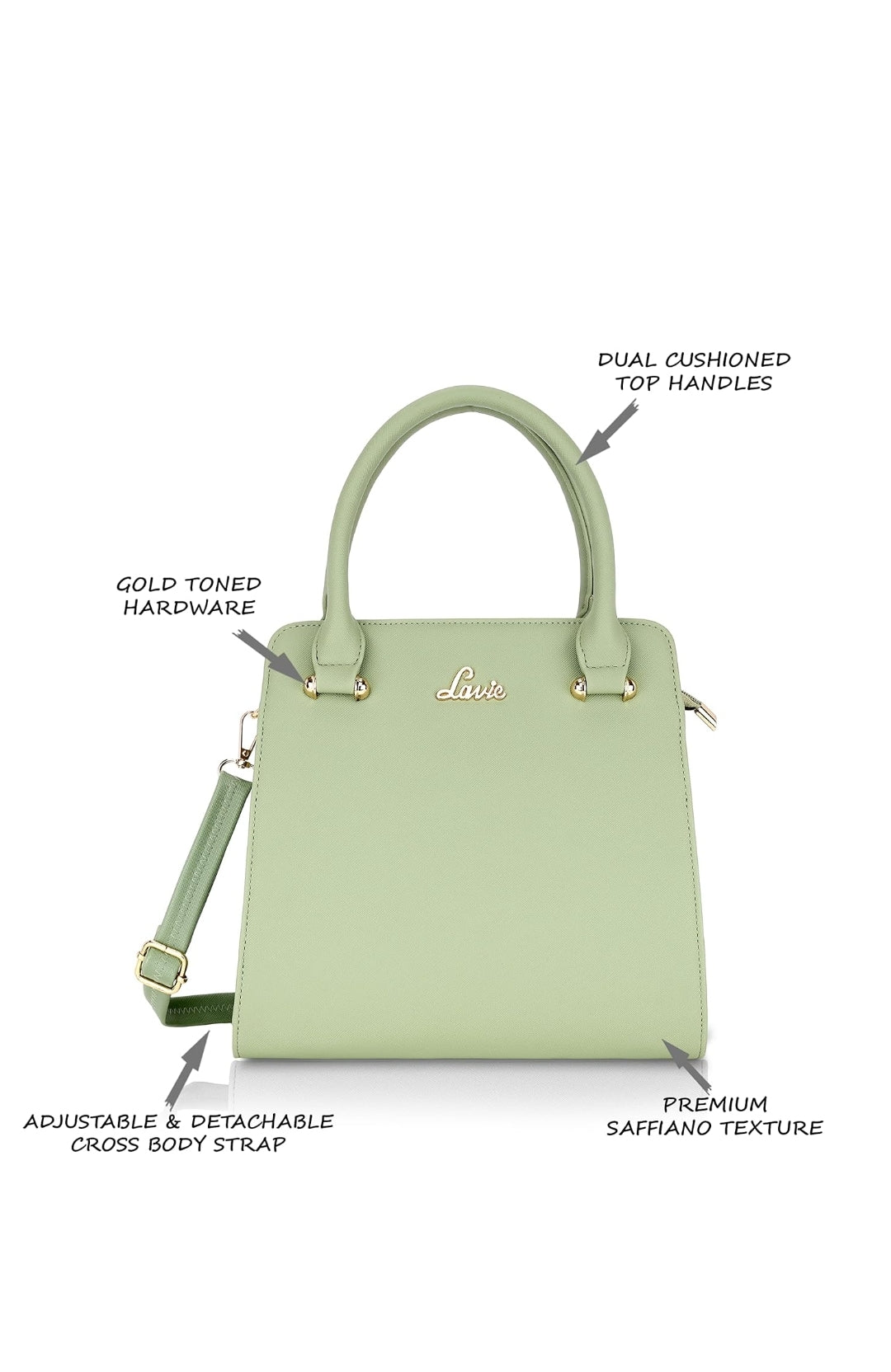 Lavie Women's Ushawu Small Satchel Handbag for Women | Satchel Bag for Work | Ladies purse | Stylish Shoulder Bag | Gift For Women